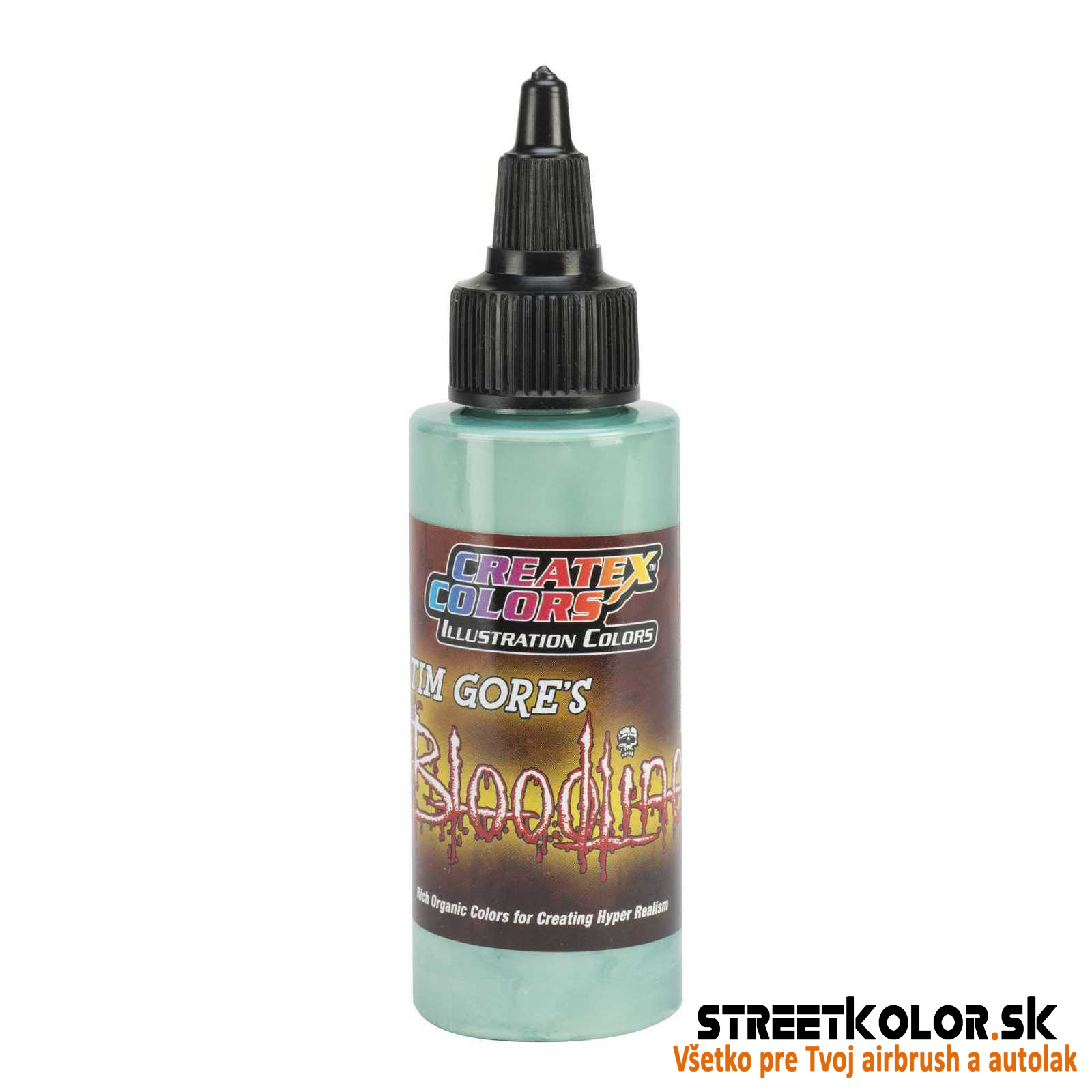 Ilustračná Studená modrá airbrush farba CreateX 60 ml