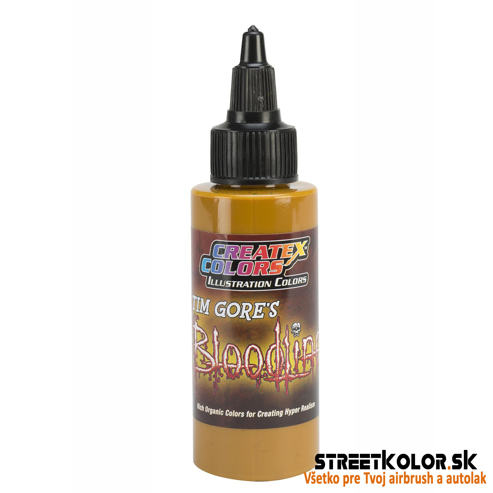 Ilustračná Okrová airbrush farba CreateX 60 ml