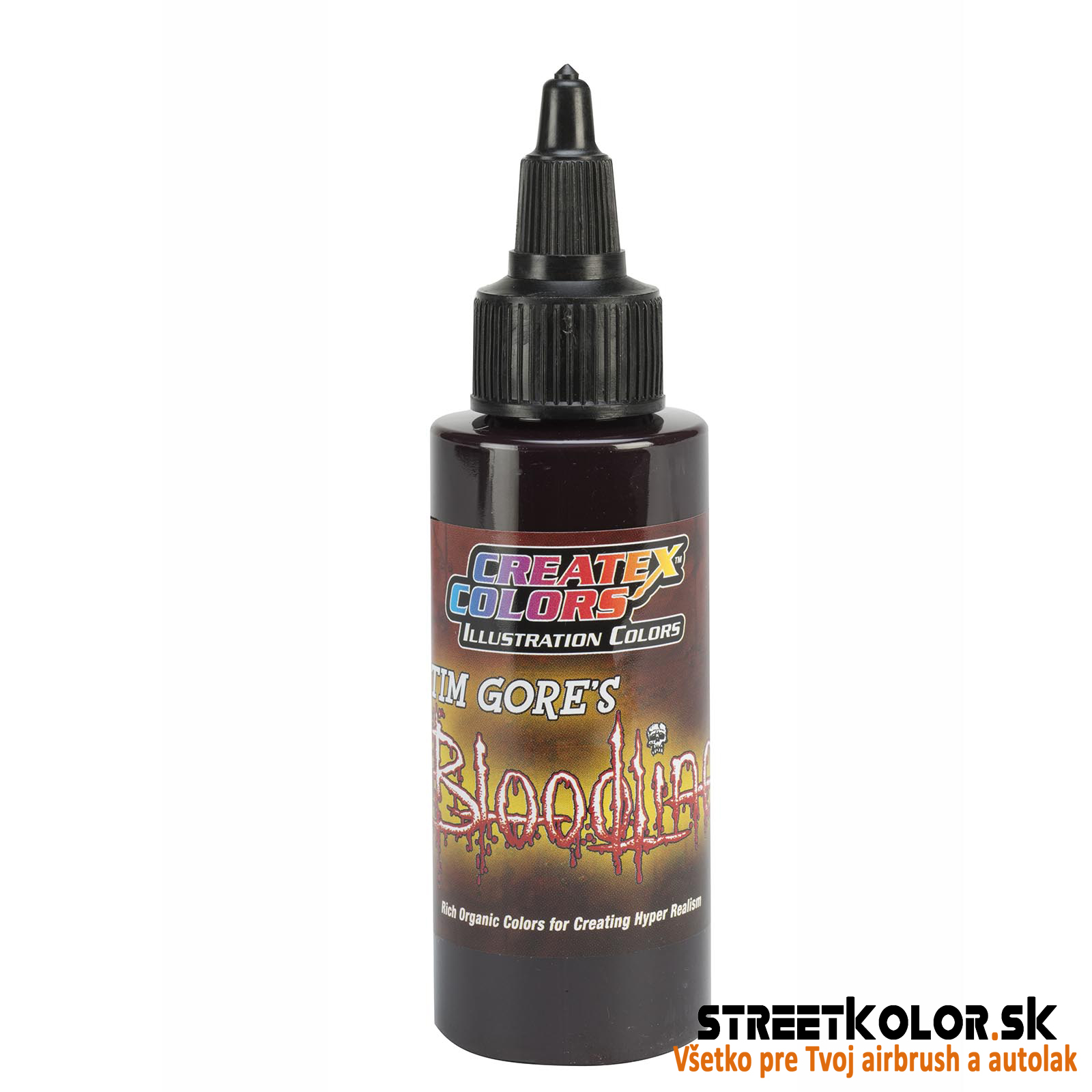 Ilustračná Tmavá purpurová airbrush farba CreateX 60 ml