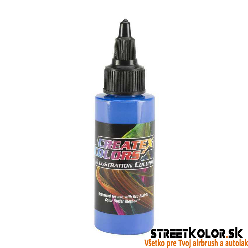 Ilustračná Nepriehľadná svetlomodrá airbrush farba CreateX 60 ml