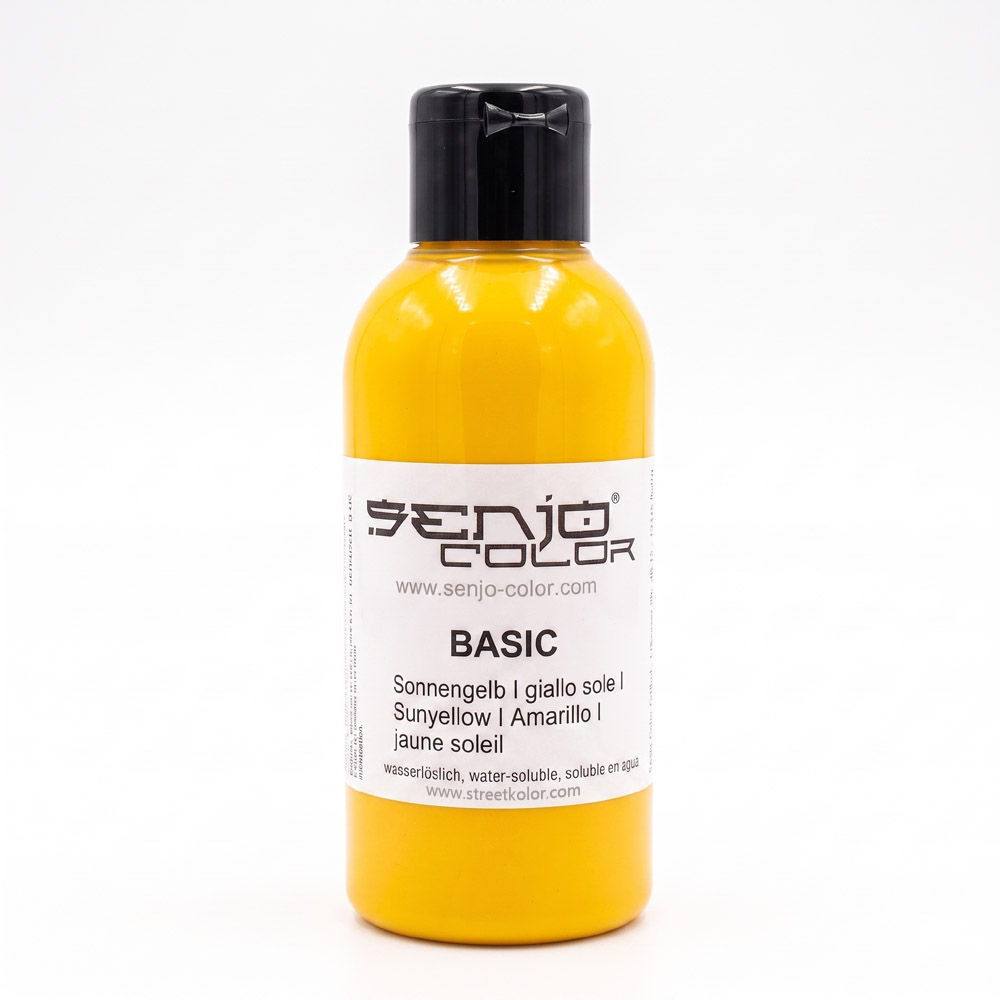 Senjo Color farba żółta do bodypaintingu i tatuażu, 75ml
