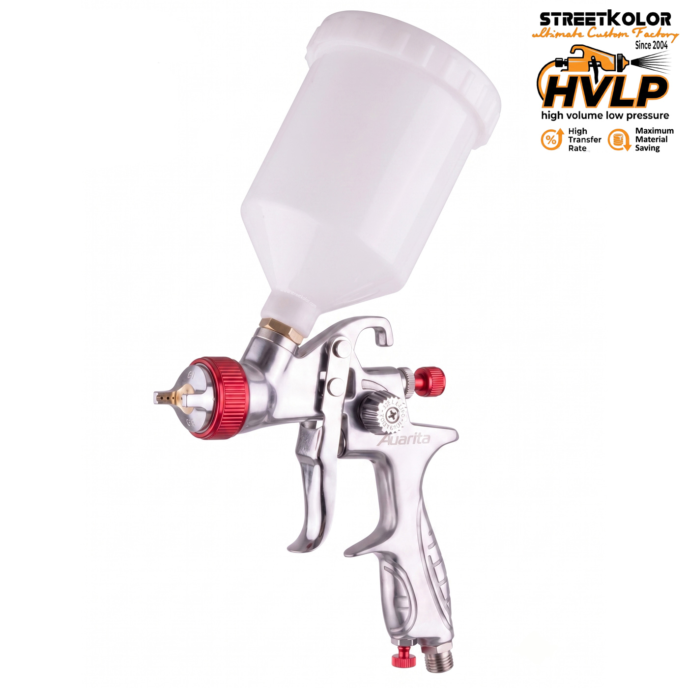 Pistolet lakierniczy Auarita H-887P HVLP 2,5 mm (170-300 l/min.)