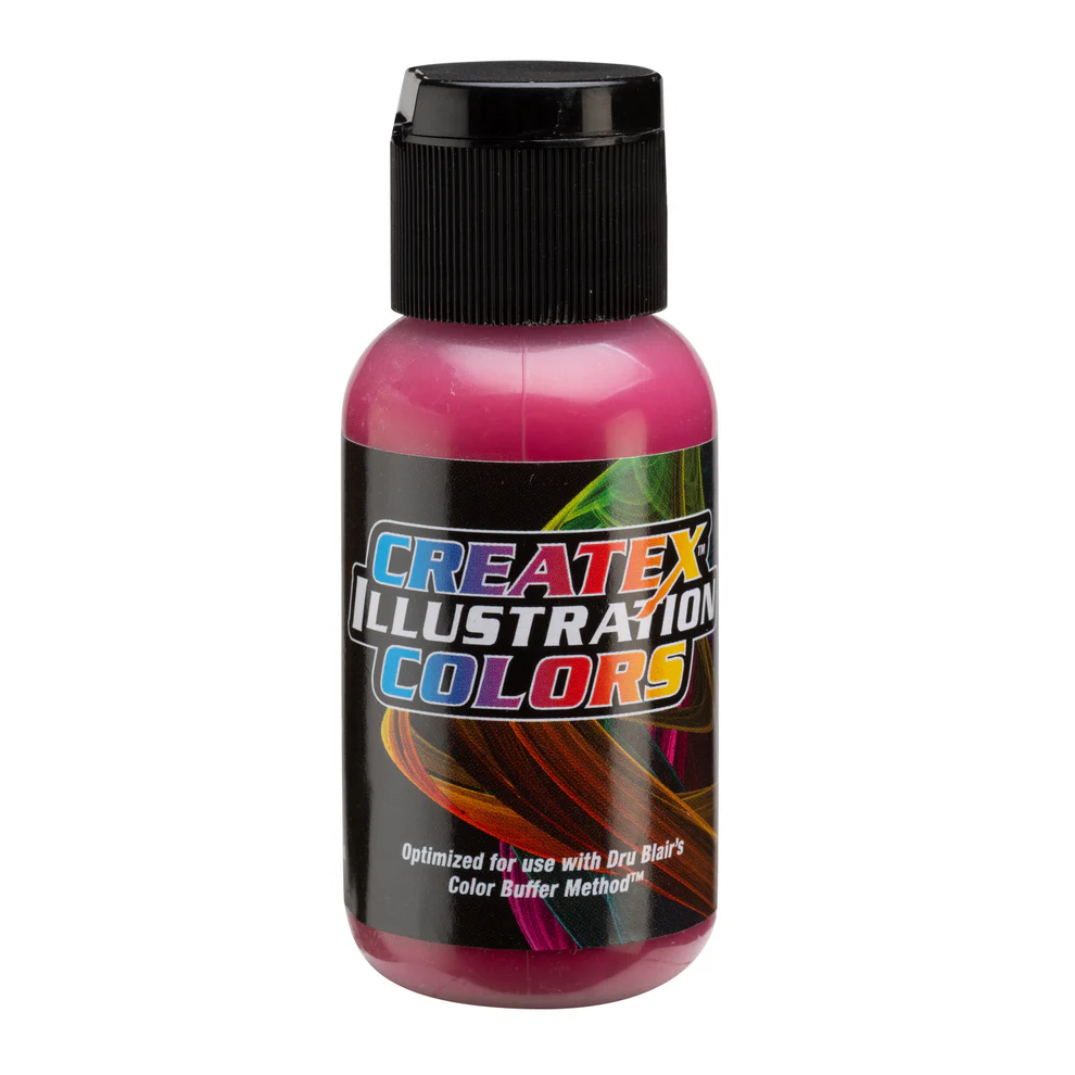Ilustracyjna farba CMYK MAGENTA Purpurowa do aerografu CreateX 30 ml – 5096 CMYK Magenta