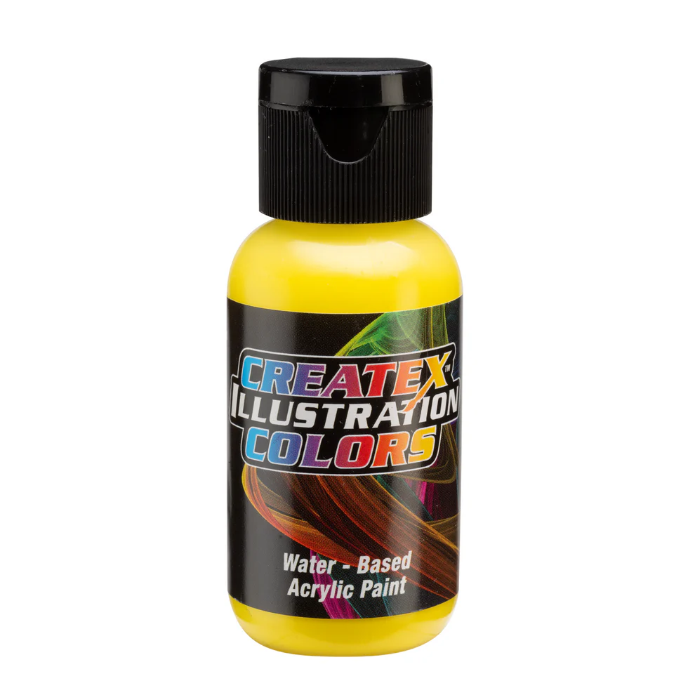 Ilustracyjna farba CMYK YELLOW Żółta do aerografu CreateX 30 ml – 5097 CMYK Yellow