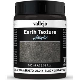 Vallejo 26.214 Diorama Effects Black Lava - Czarna lawa / Asfalt 200ml