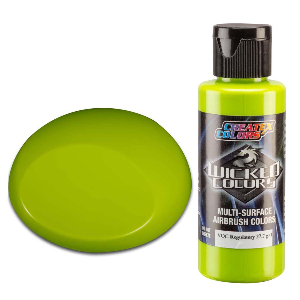 Wicked W085 limonkowo-zielona kryjąca farba do aerografu 60ml