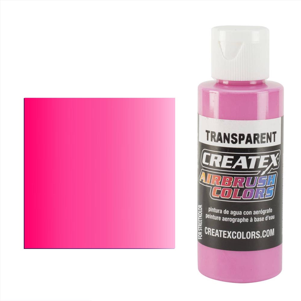 CreateX 5121 Różowa transparentna farba do aerografu 60 ml (Transparent Flamingo Pink)