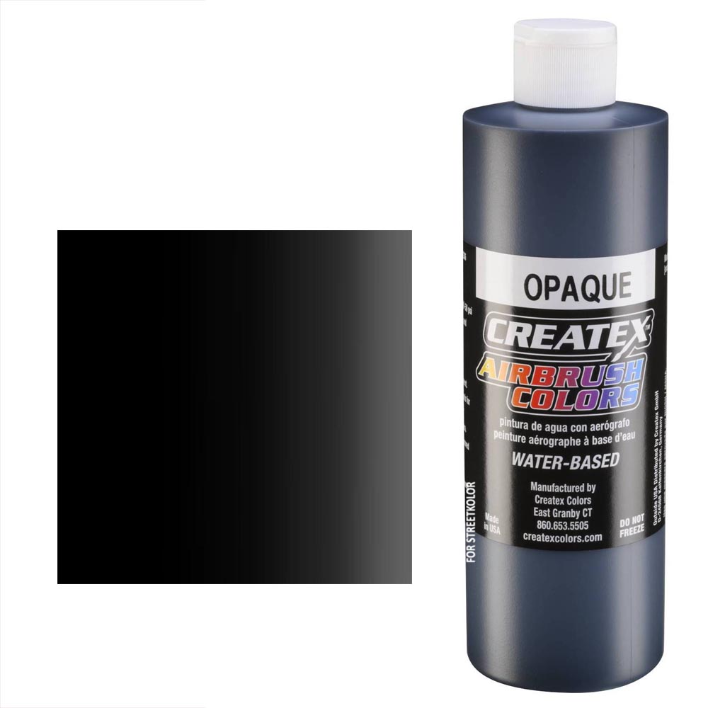 CreateX Black 5211 Czarna kryjąca farba do aerografu 480ml