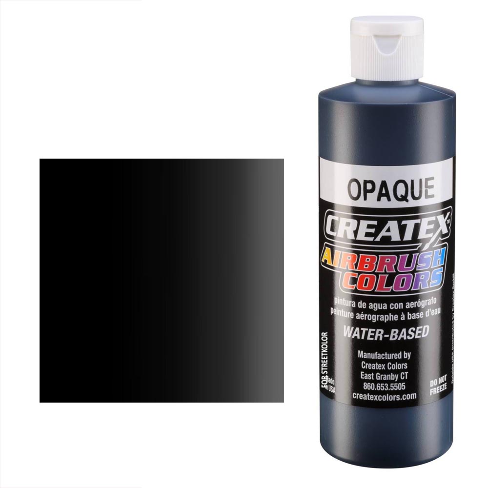 CreateX Black 5211 Czarna kryjąca farba do aerografu 240ml