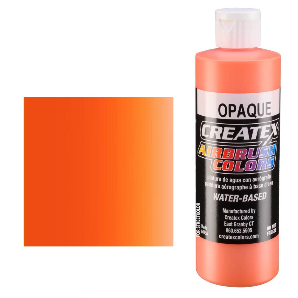 CreateX 5208 Pomarańczowa farba do aerografu kryjąca 240 ml (Coral)