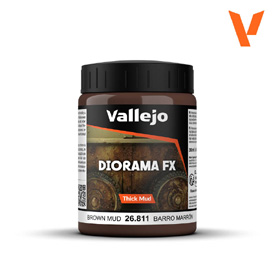 Vallejo 26.811 Diorama Effects Brown Mud - Brązowe błoto 200ml