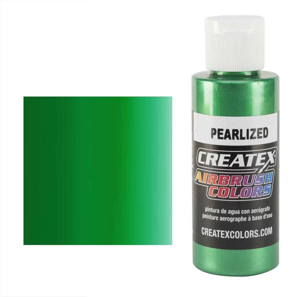 CreateX 5305 Zielona farba perłowa do aerografu 60 ml (Pearlized Green)