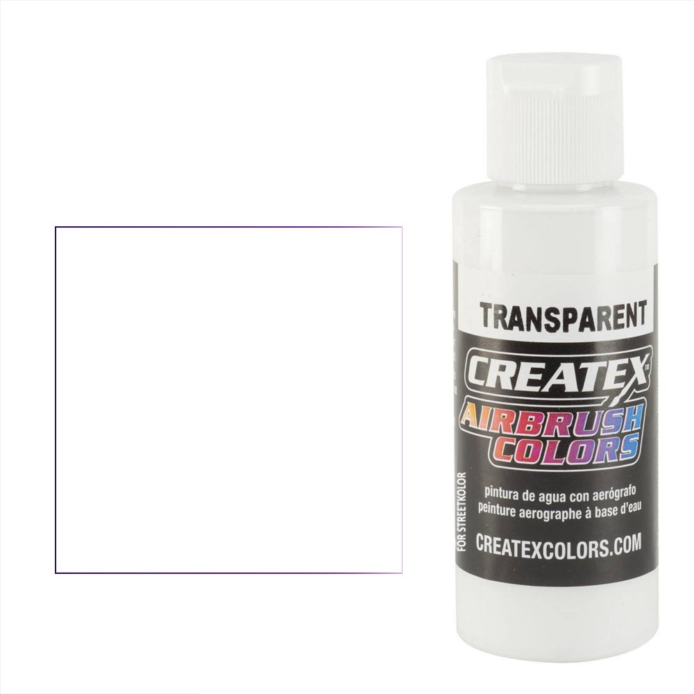 CreateX 5131 Biała transparentna farba do aerografu 60 ml (Transparent White)