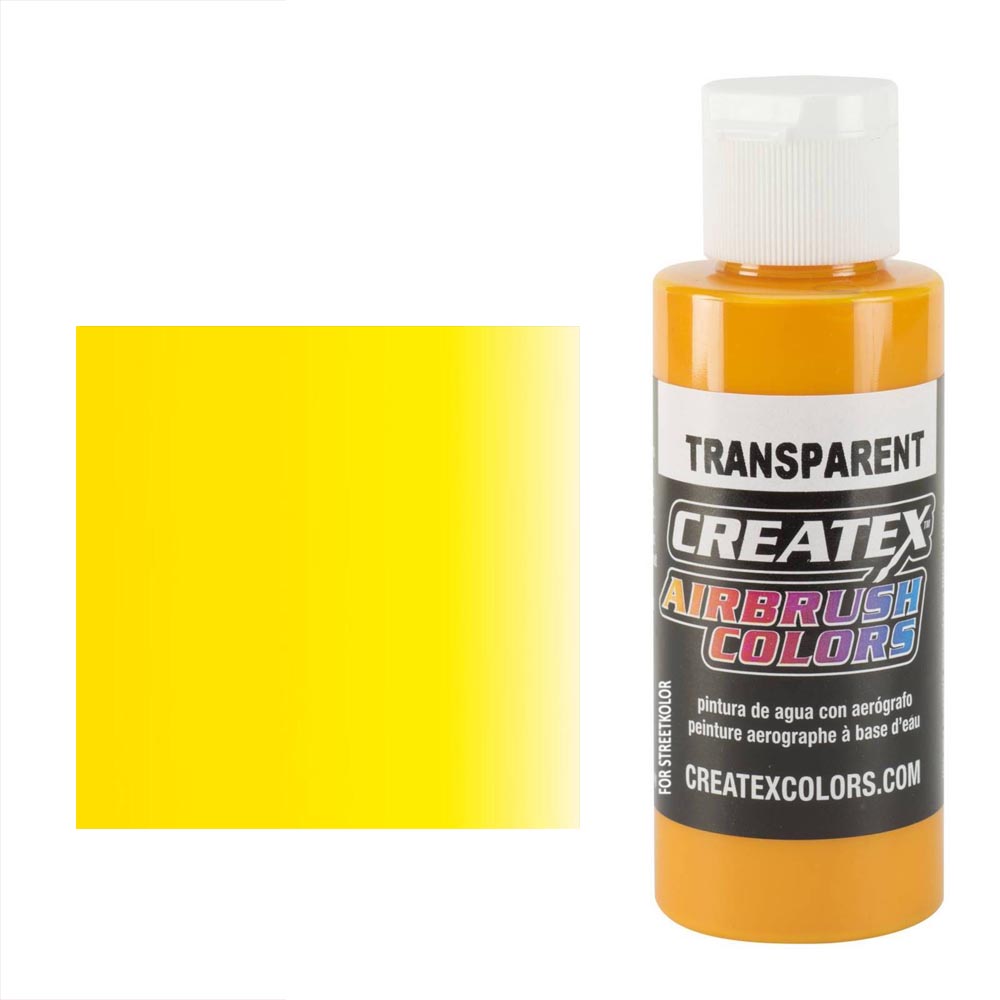 CreateX 5133 Żółta transparentna farba do aerografu 60 ml (Transparent Canary Yellow)