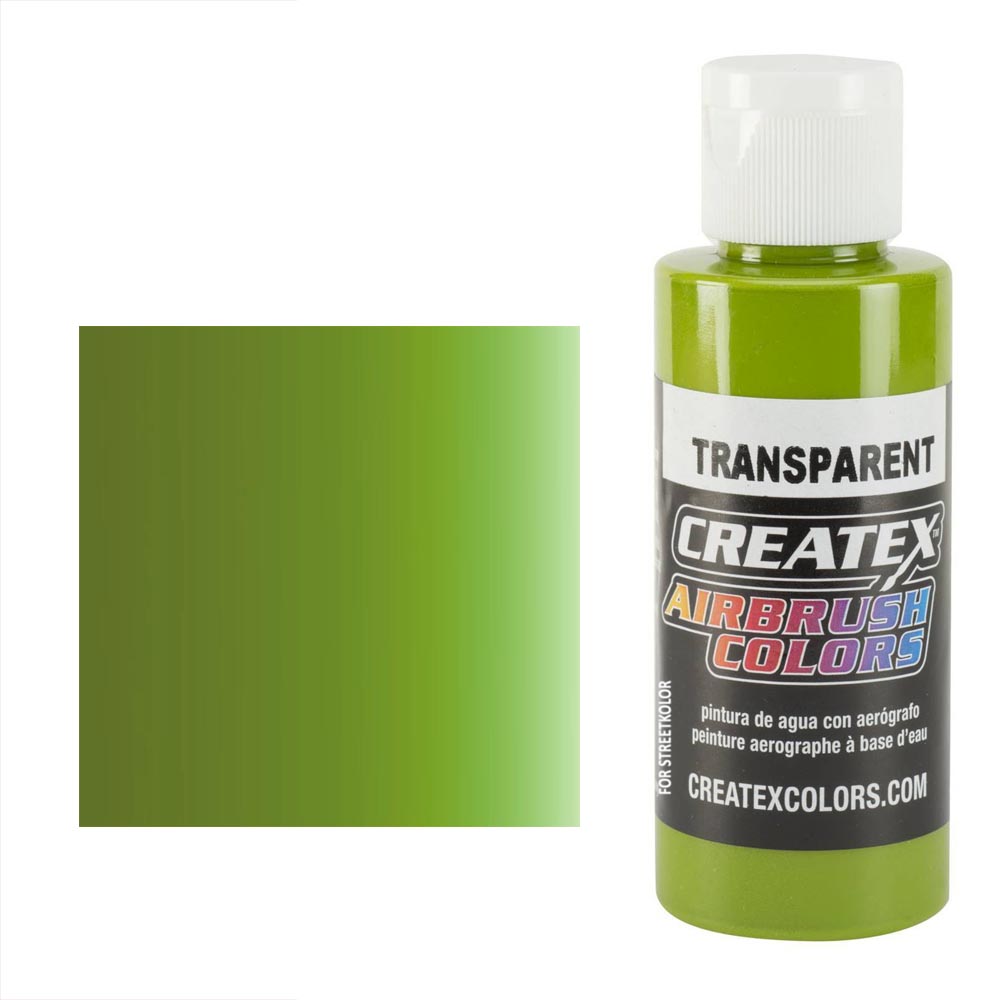 CreateX 5115 Zielona transparentna farba do aerografu 60 ml (Transparent Leaf Green)
