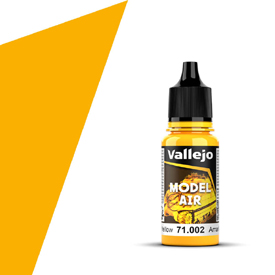 Vallejo Model Air 71.002 Medium Yellow - Żółta akrylowa farba do aerografu 18 ml