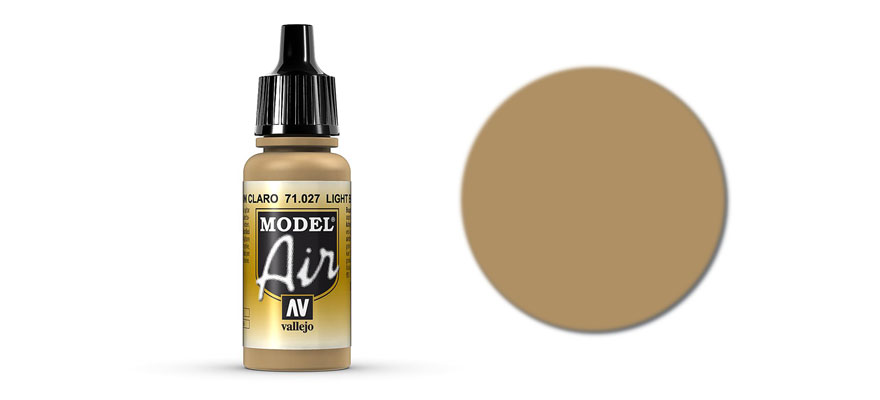 Vallejo Model Air 71.027 Light Brown - Jasnobrązowa akrylowa farba do aerografu 18 ml