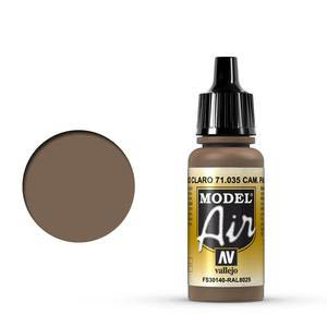 Vallejo Model Air 71.035 Camouflage Pale Brown - Brązowa akrylowa farba do aerografu 18 ml