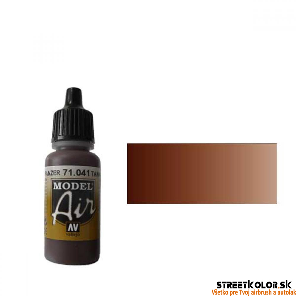 Vallejo Model Air 71.041 Armour Brown - Ciemna czerwonobrązowa akrylowa farba do aerografu 18 ml
