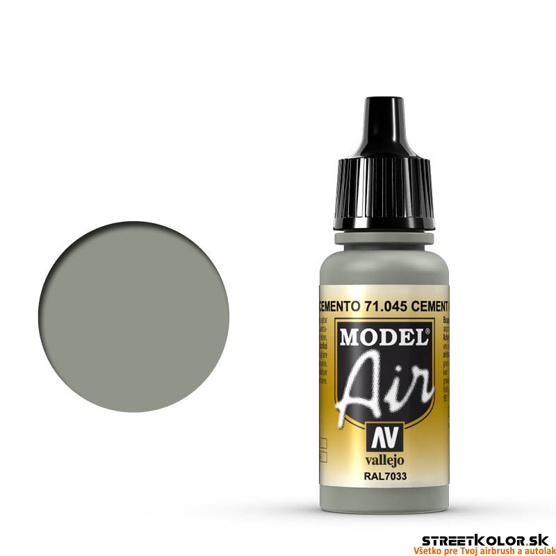 Vallejo Model Air 71.045 Cement Grey - Szara akrylowa farba do aerografu 18 ml