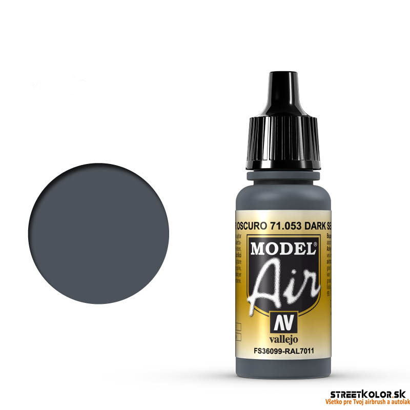 Vallejo Model Air 71.053 Dark Sea Gray - Ciemnoszara akrylowa farba do aerografu 18 ml