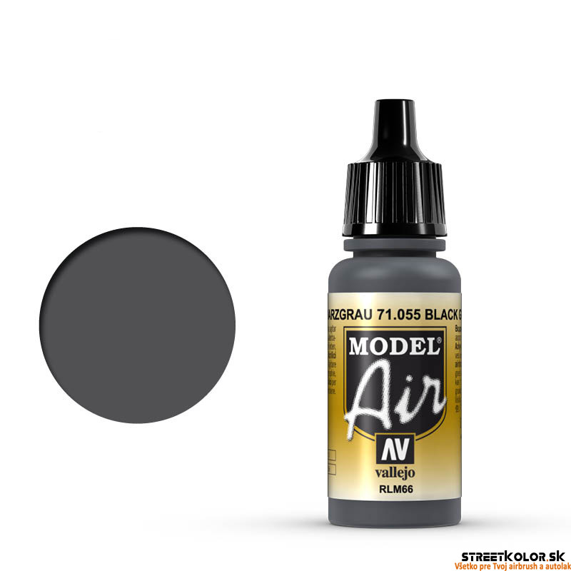 Vallejo Model Air 71.055 Black Grey RLM66 - Czarnoszara akrylowa farba do aerografu 18 ml