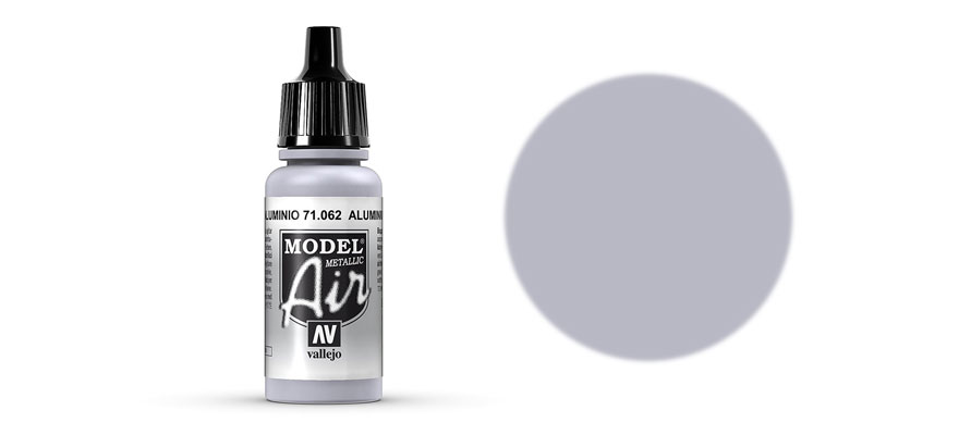 Vallejo Model Air 71.062 Aluminium - Aluminiowa metaliczna farba do aerografu 18 ml