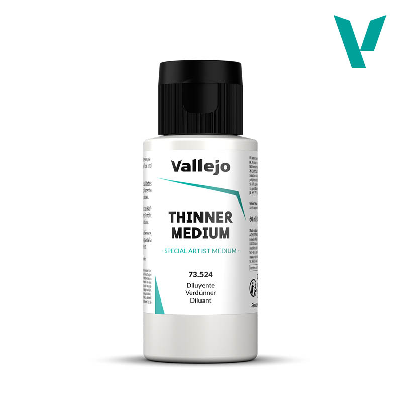 Vallejo 73.524 Thinner Medium - Rozcieńczalnik do farb aerografowych 60ml