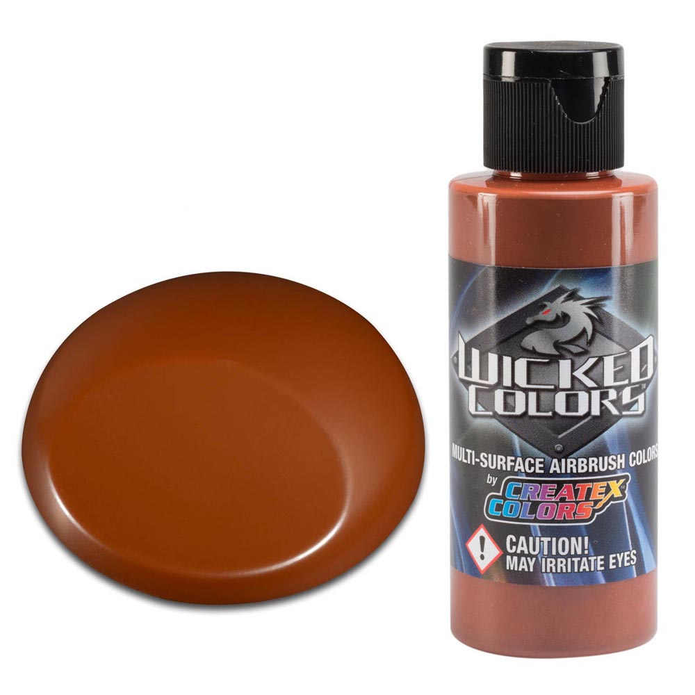 Wicked W010 Brązowa przezroczysta farba do aerografu 60ml