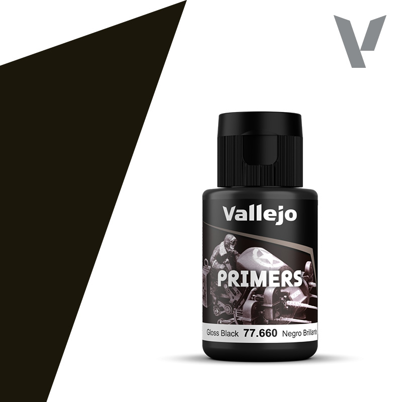 Vallejo 77.660 Surface Primer Gloss Black - Czarny błyszczący podkład 32ml