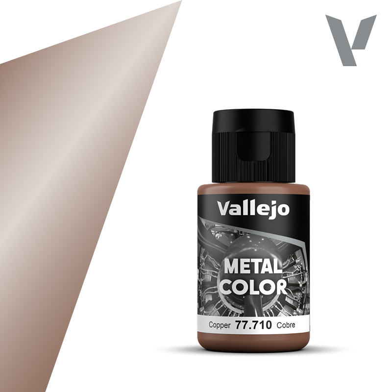 Vallejo 77.710 Copper Metal Color - Miedziana farba metaliczna do aerografu 32 ml