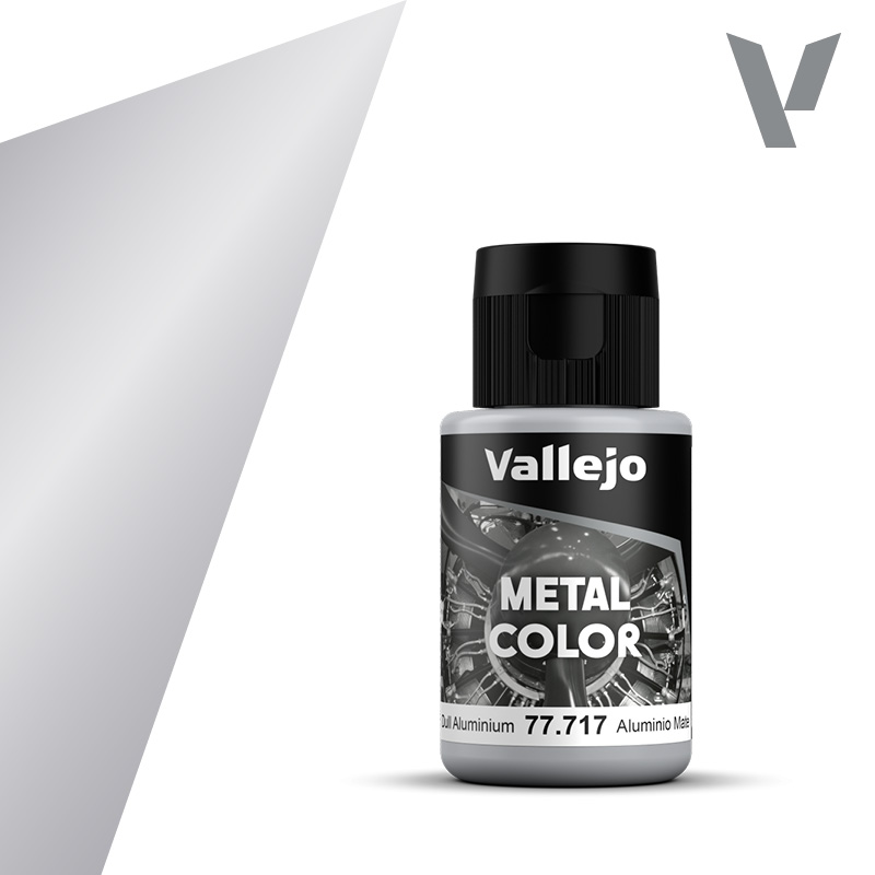 Vallejo 77.717 Dull Aluminium Metal Color - Matowa aluminiowa farba metaliczna do aerografu 32 ml