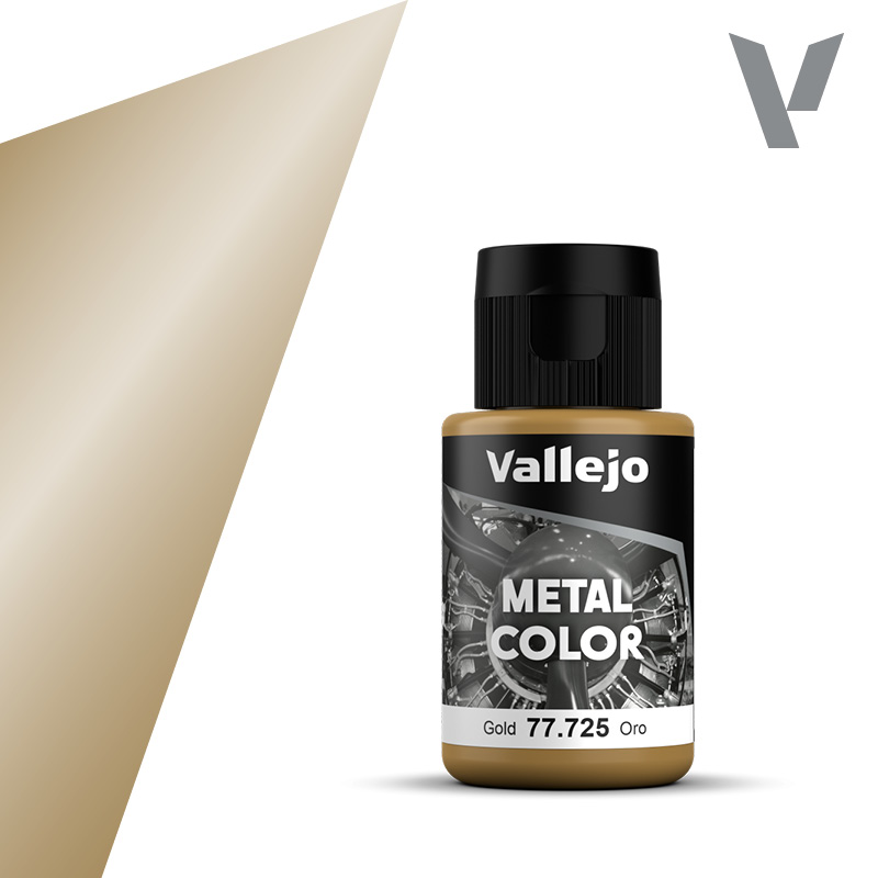 Vallejo 77.725 Gold Metal Color - Złota farba metaliczna do aerografu 32 ml