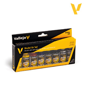 Vallejo 71.174 Zestaw farb do aerografu Basic 8x17 ml