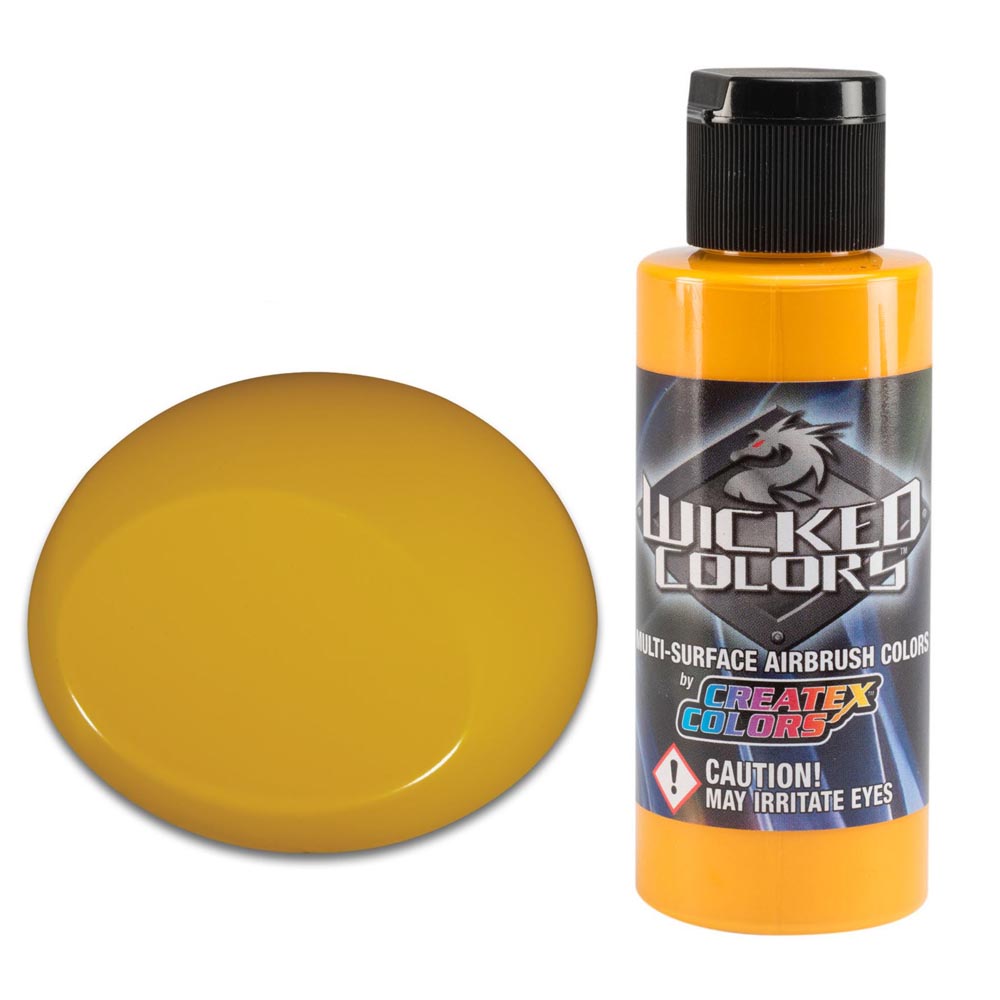 Wicked W011 Złoto-żółta przezroczysta farba do aerografu, 60ml