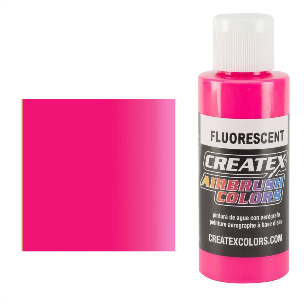 CreateX 5407 Różowa farba fluorescencyjna do aerografu 60 ml (Hot Pink)