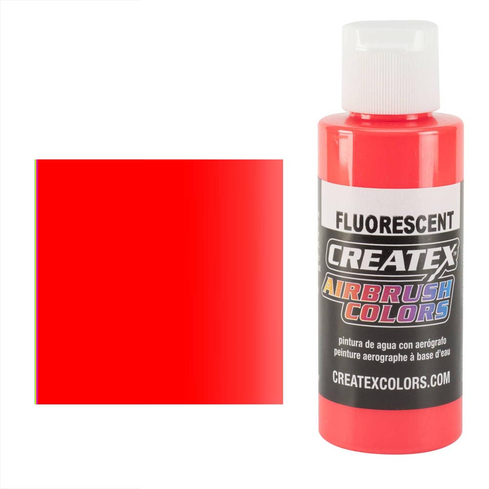 CreateX 5408 Czerwona farba fluorescencyjna do aerografu 60 ml