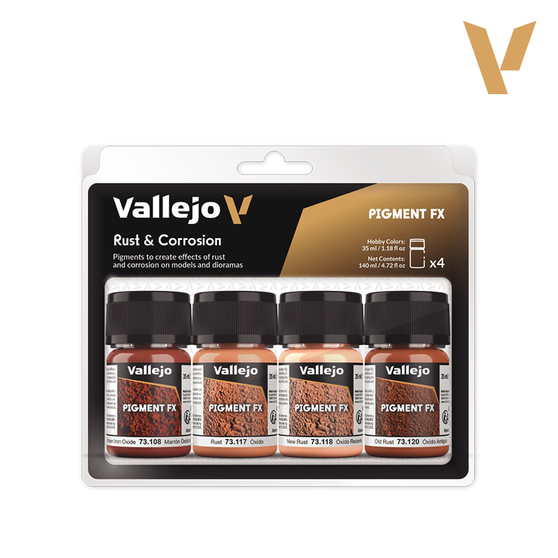 Vallejo Pigment Fx Set Rust and Corrosion 73194,  4 x 35ml