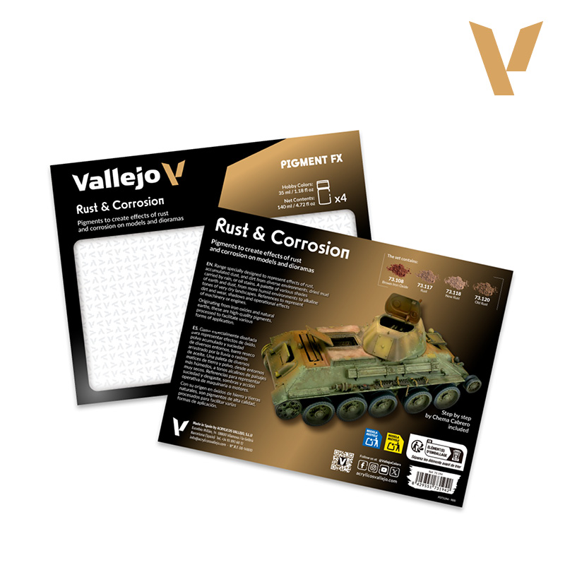 Vallejo Pigment Fx Set Rust and Corrosion 73194,  4 x 35ml